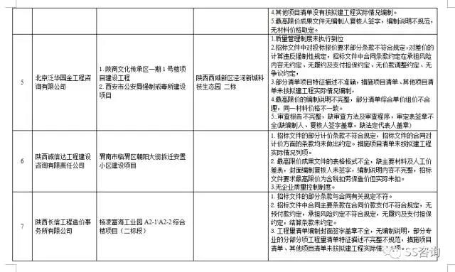 工程造價(jià)咨詢、招標(biāo)代理企業(yè)問題列表