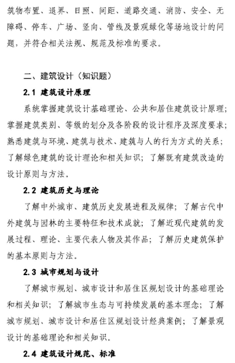 大事件！9門變6門！一級注冊建筑師考試大綱（21版）發(fā)布，2023年執(zhí)行！